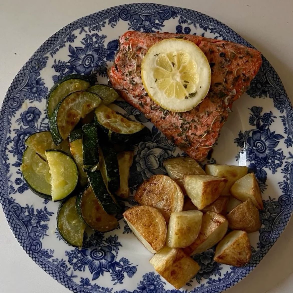 Baked Salmon with Roasted Vegetables