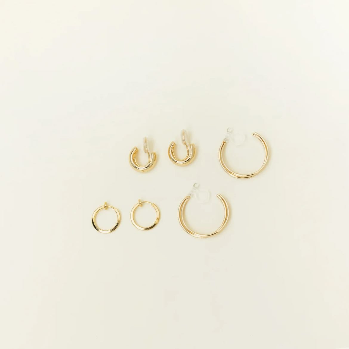 gold clip on earrings