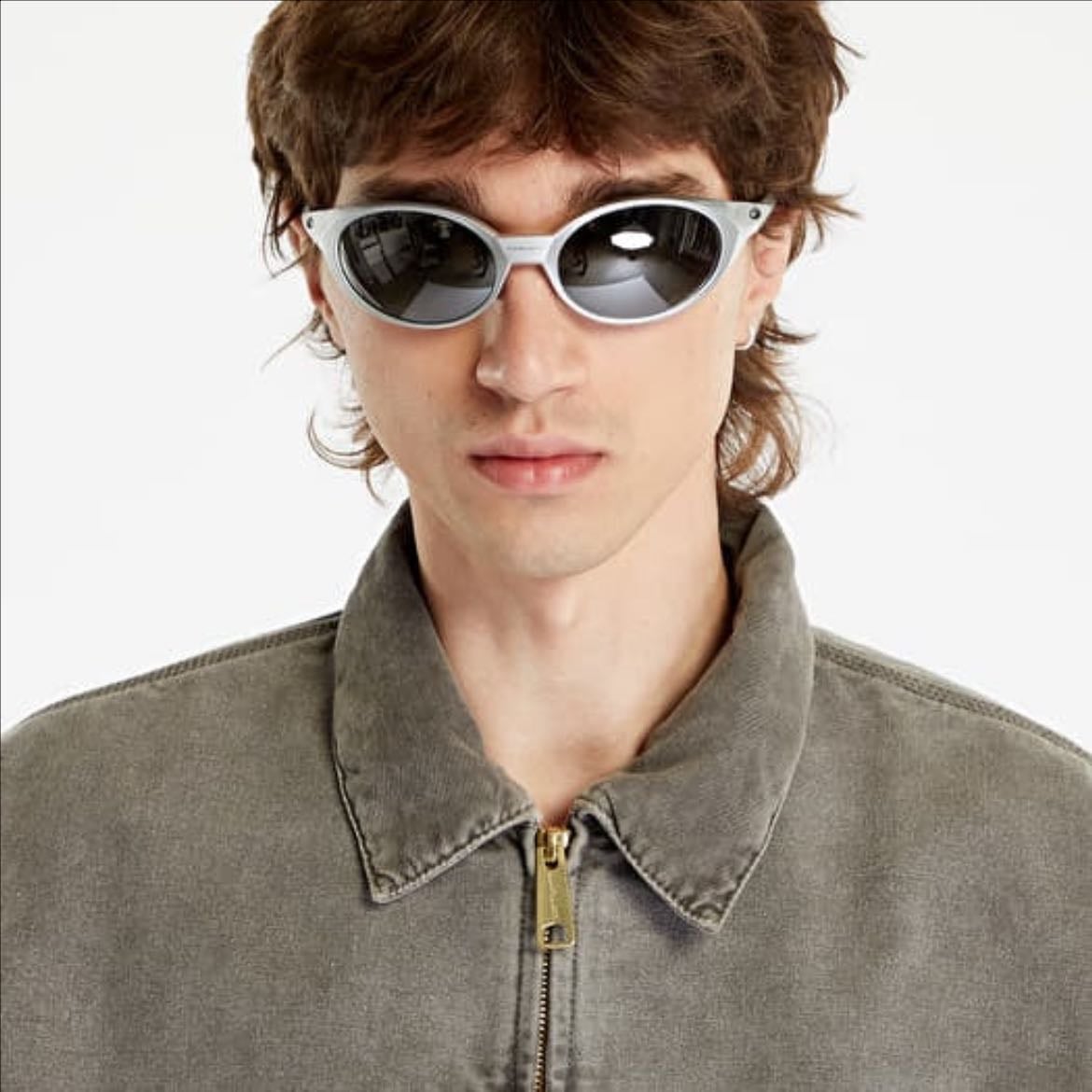 oakley eye jacket - in silver