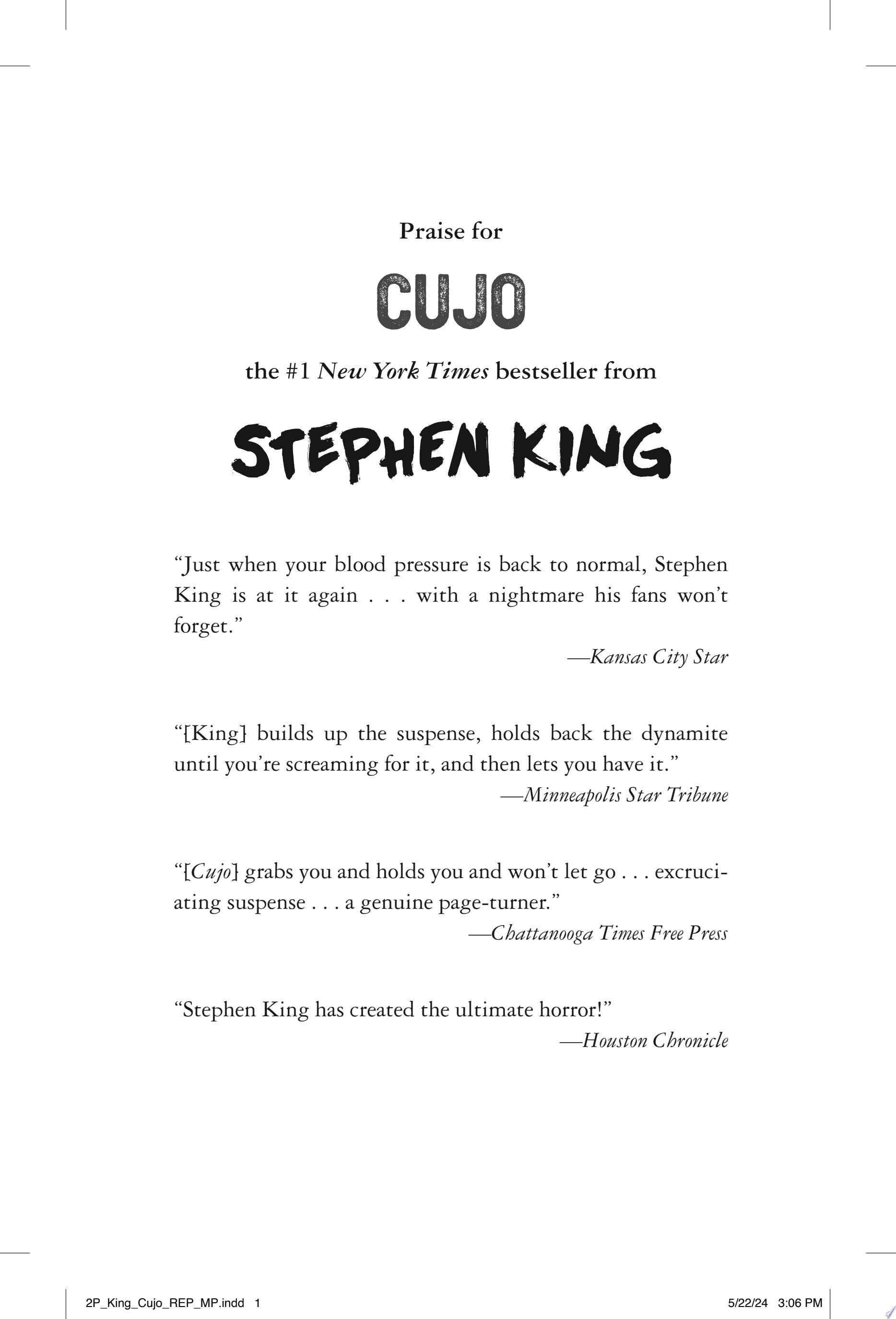 Cujo - Stephen King · 2016