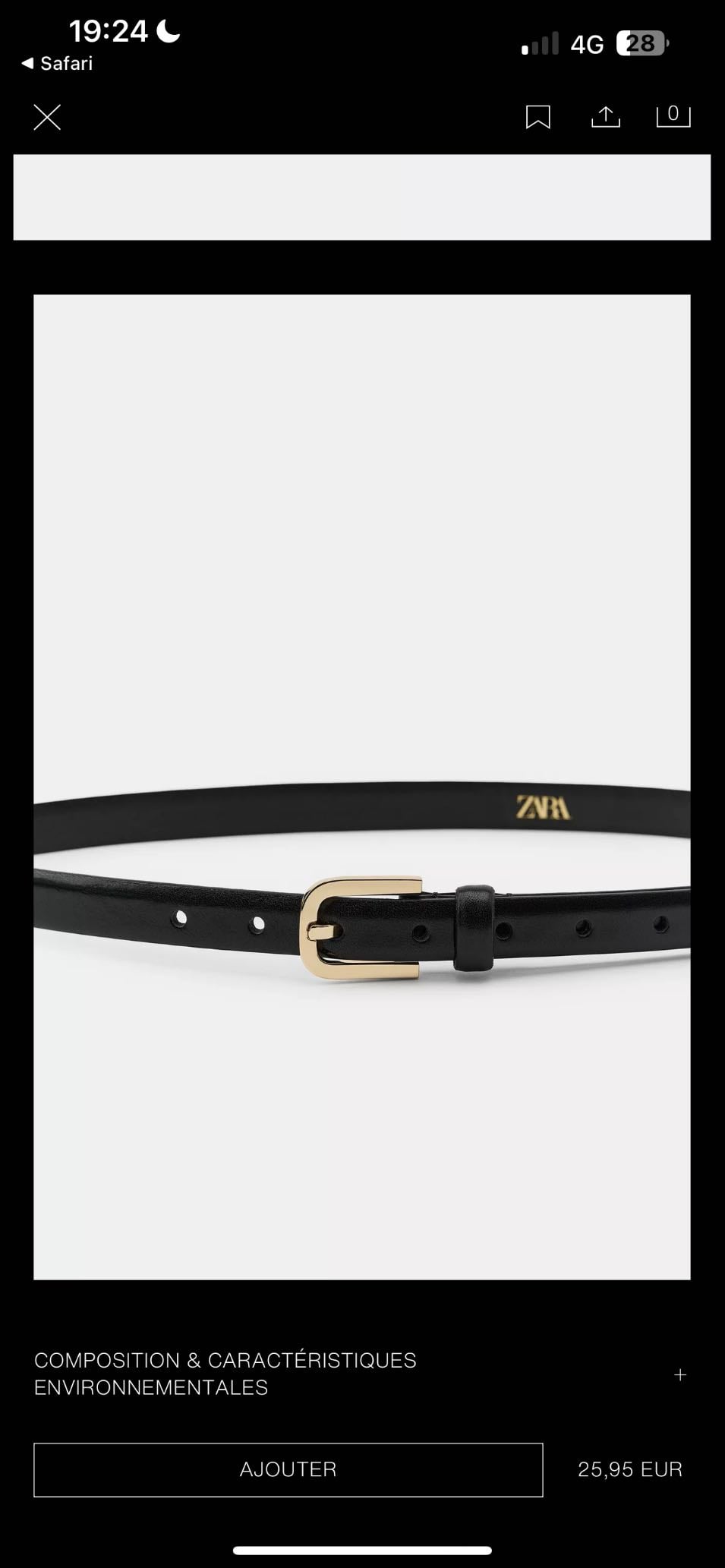 Ceinture Zara