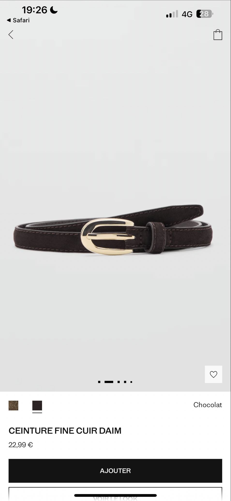 Ceinture fine Mango