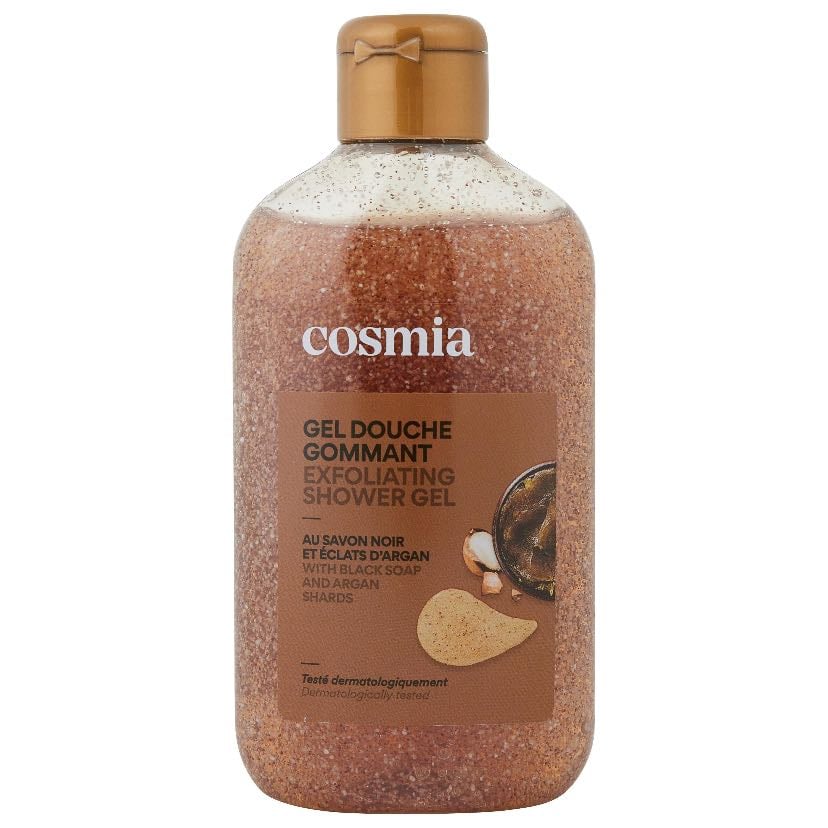 Gel douche gommant au savon noir et argan - Cosmia