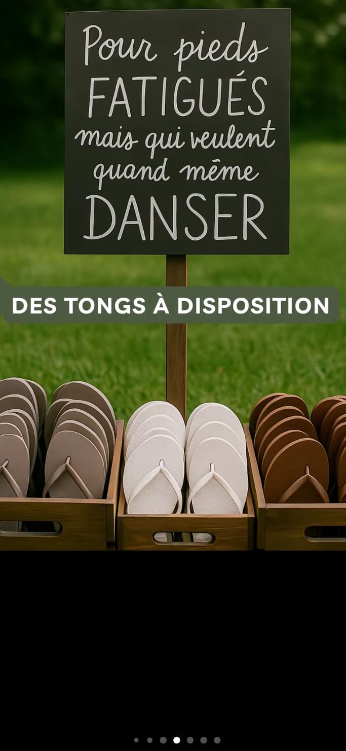 Tongs à disposition
