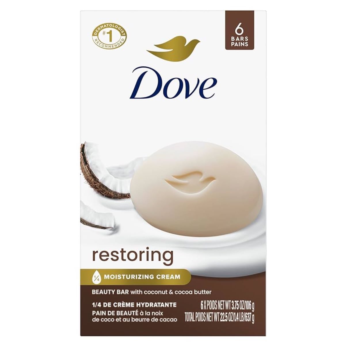 dove restoring beauty bar - coconut & cocoa butter