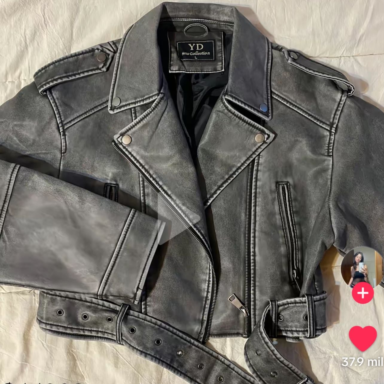 campera de cuero óxido