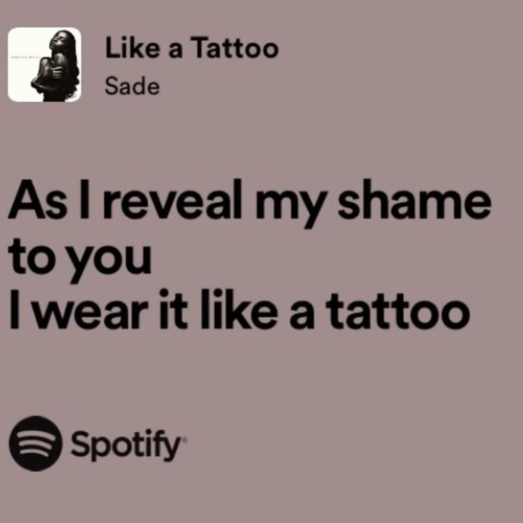 like a tattoo - sade