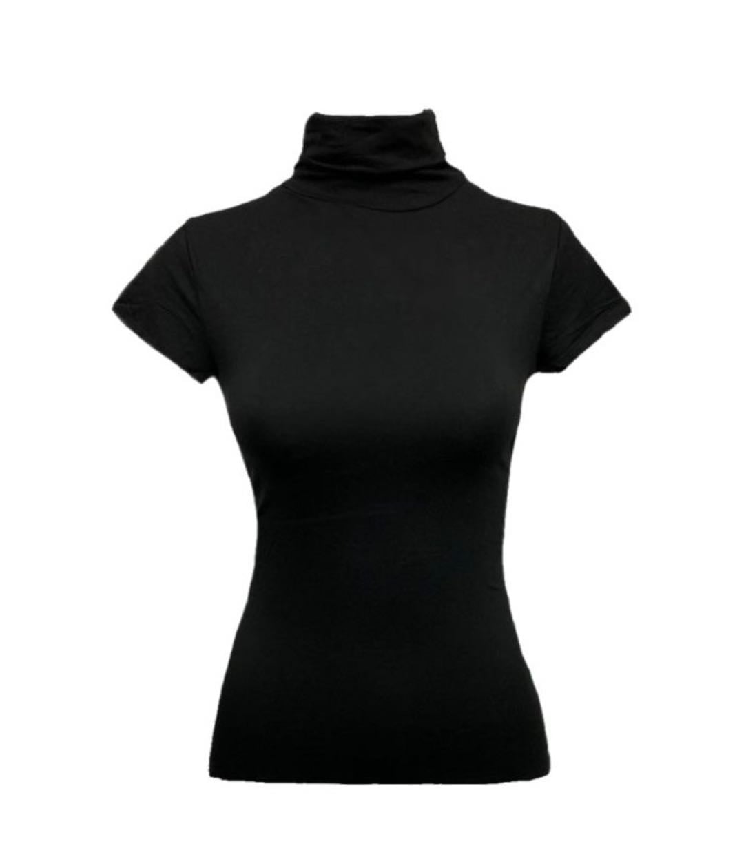 Short sleeved turtle neck fitted