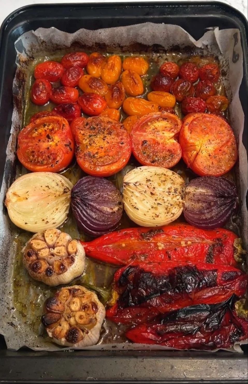 Baked vegetables soup