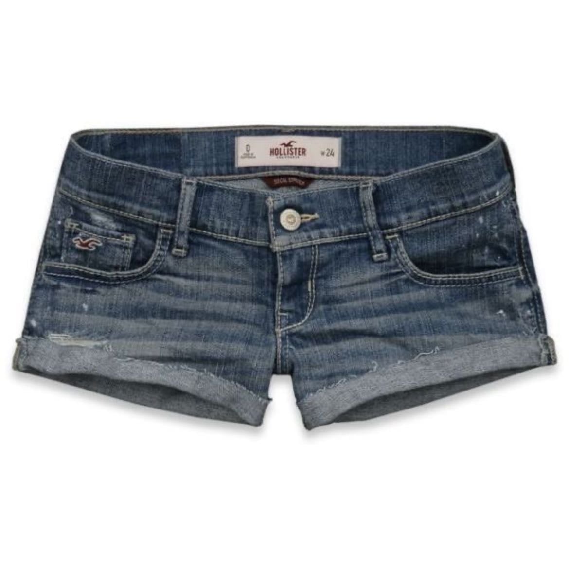 y2k low-rise denim shorts