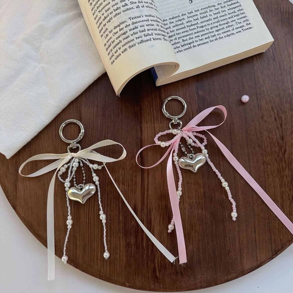 ribbon bow keychain - shein