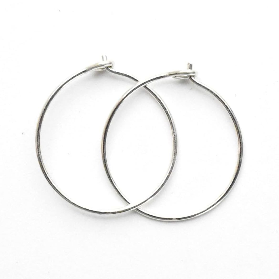 silver hoop earrings