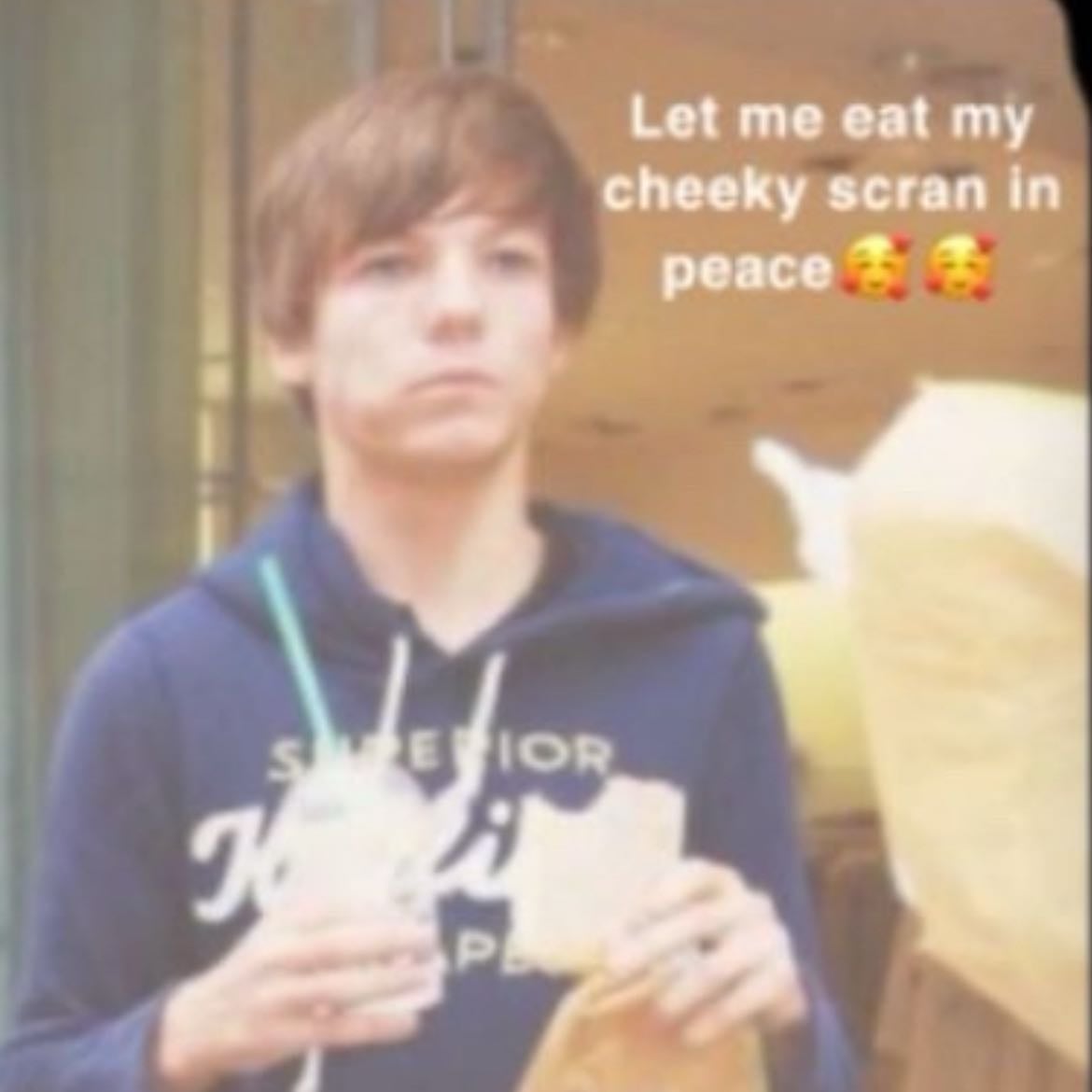 Let me eat my cheeky scran in peace