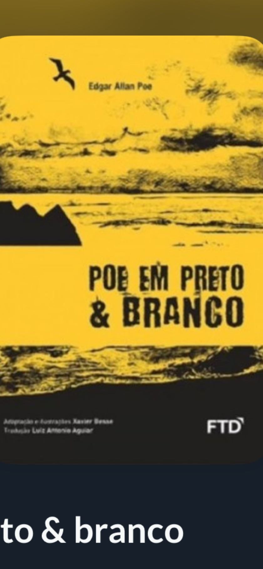 Poe em preto e branco