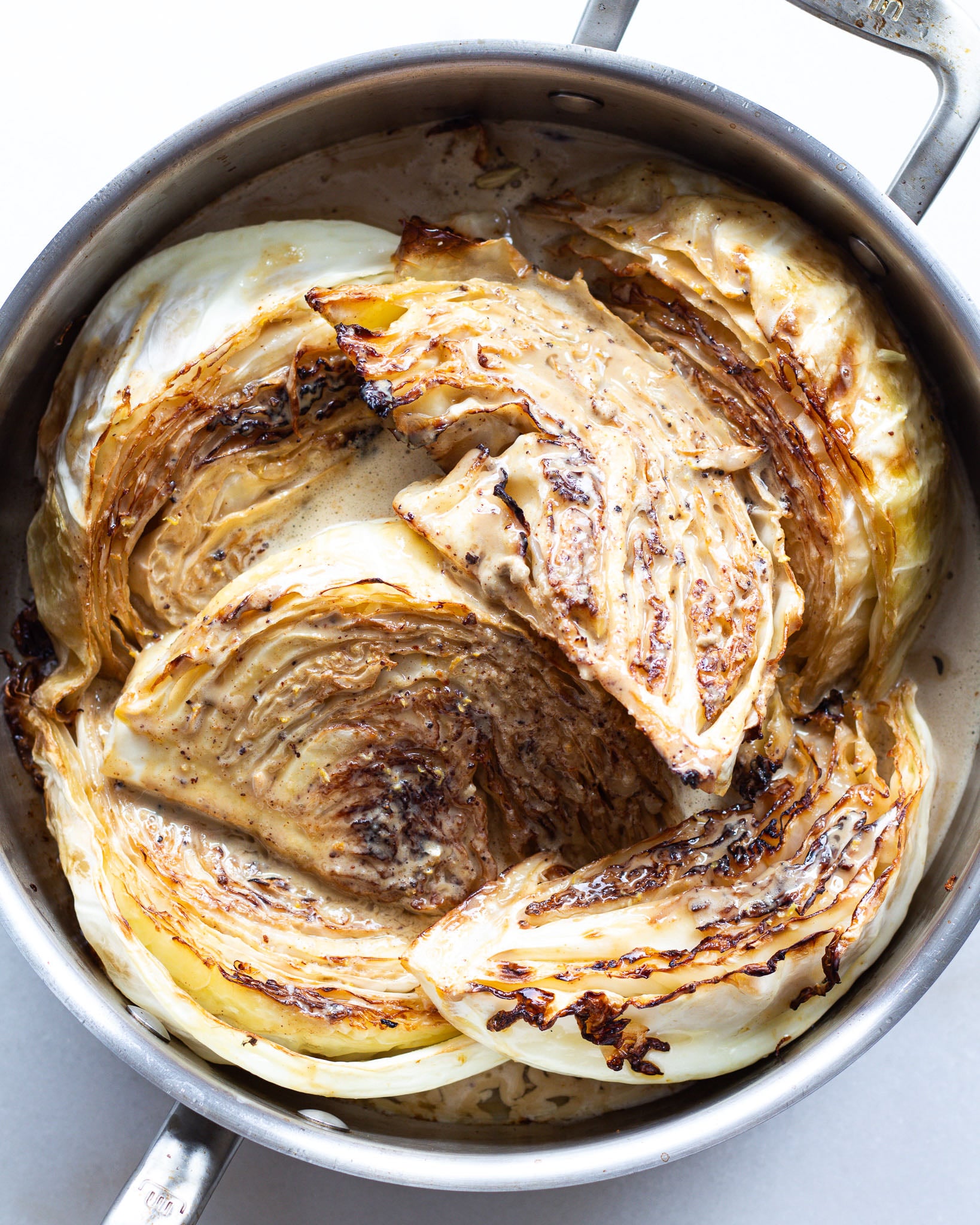 Brown Butter Tahini Cabbage with Sumac & Mint - Justine Doiron π₯πΎ