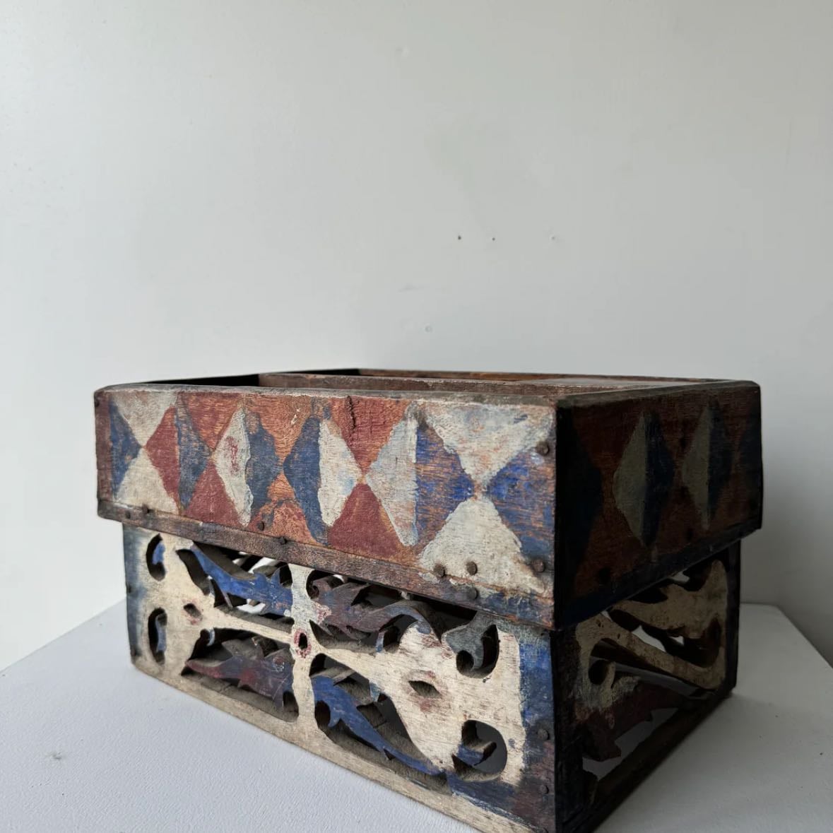 Harlequin Painted Tool Box