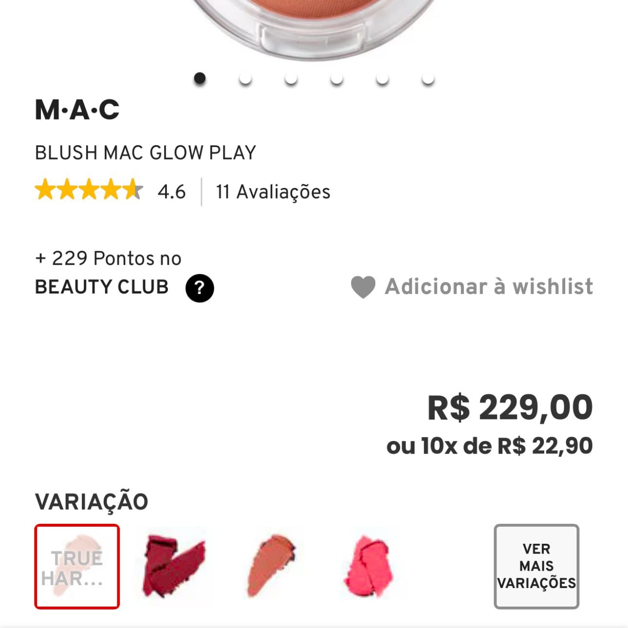Blush M.A.C cor True Harmony
