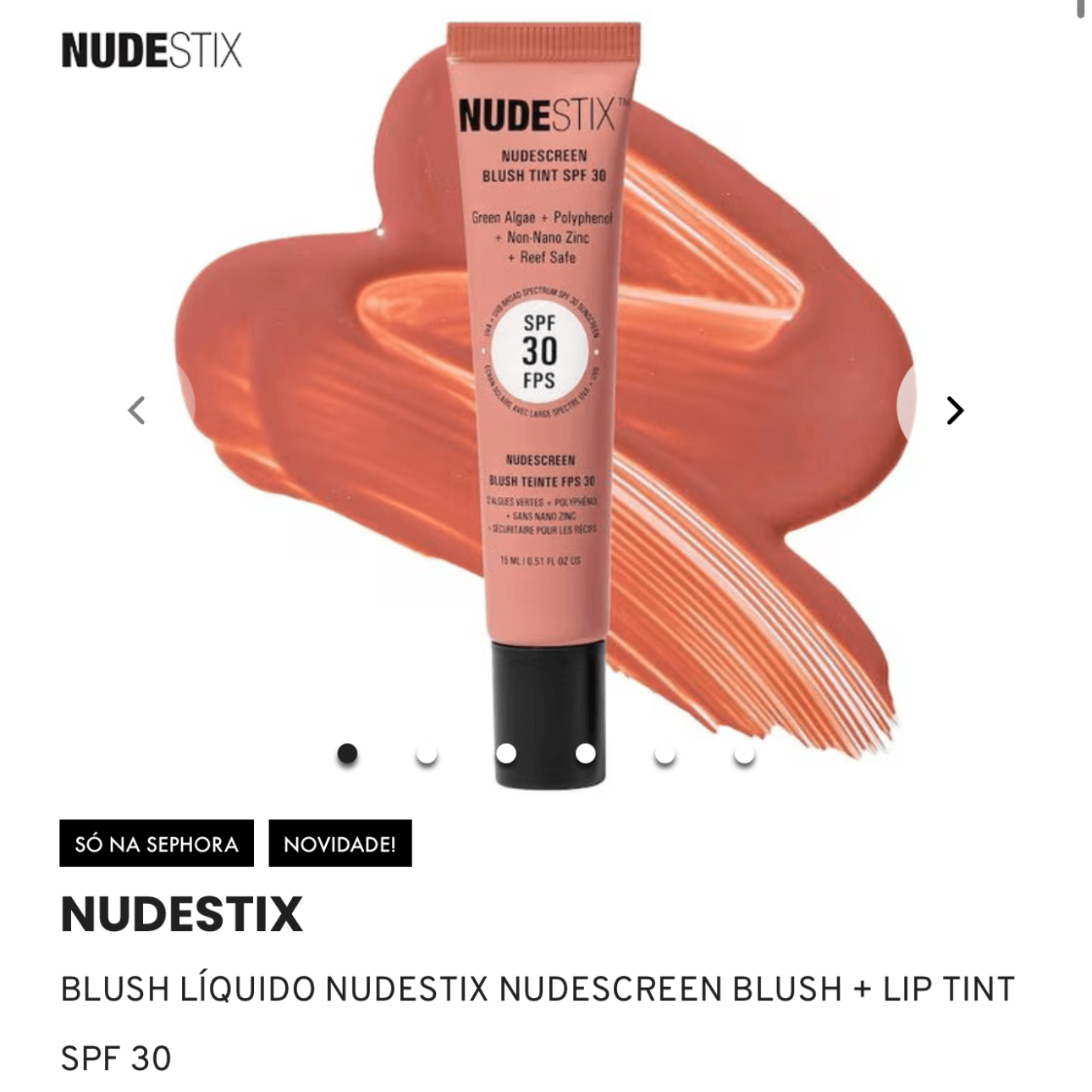 Blush Líquido com SPF da Nudestix