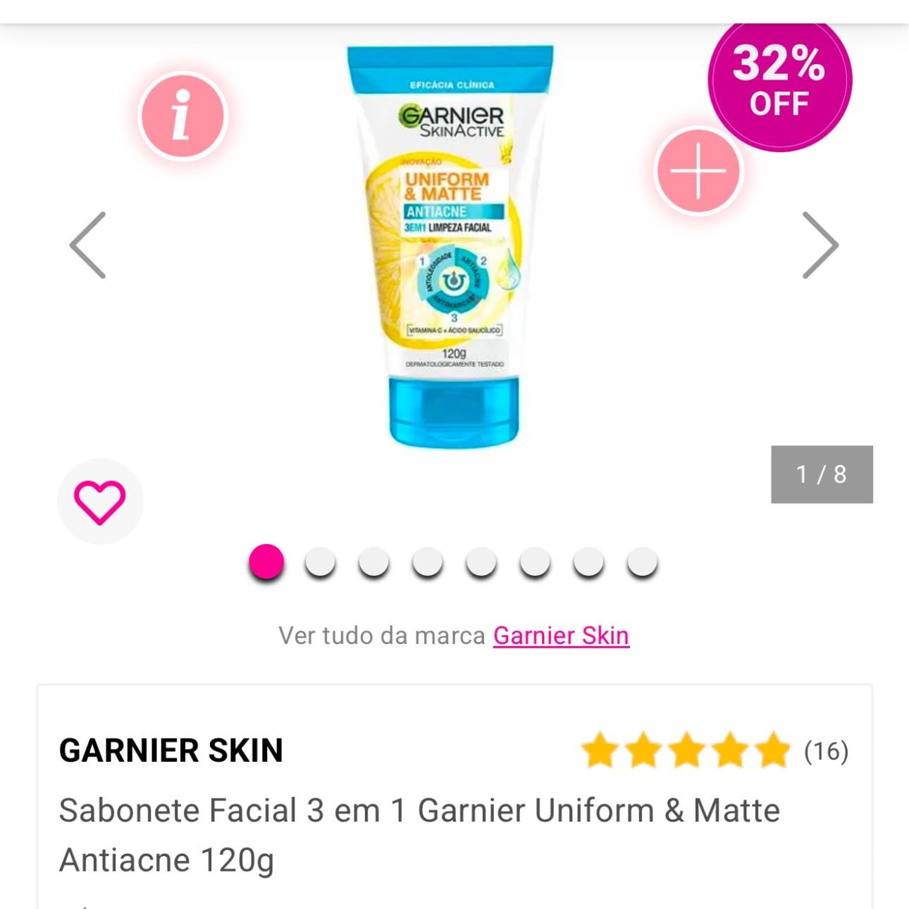 Sabonete Facial Garnier