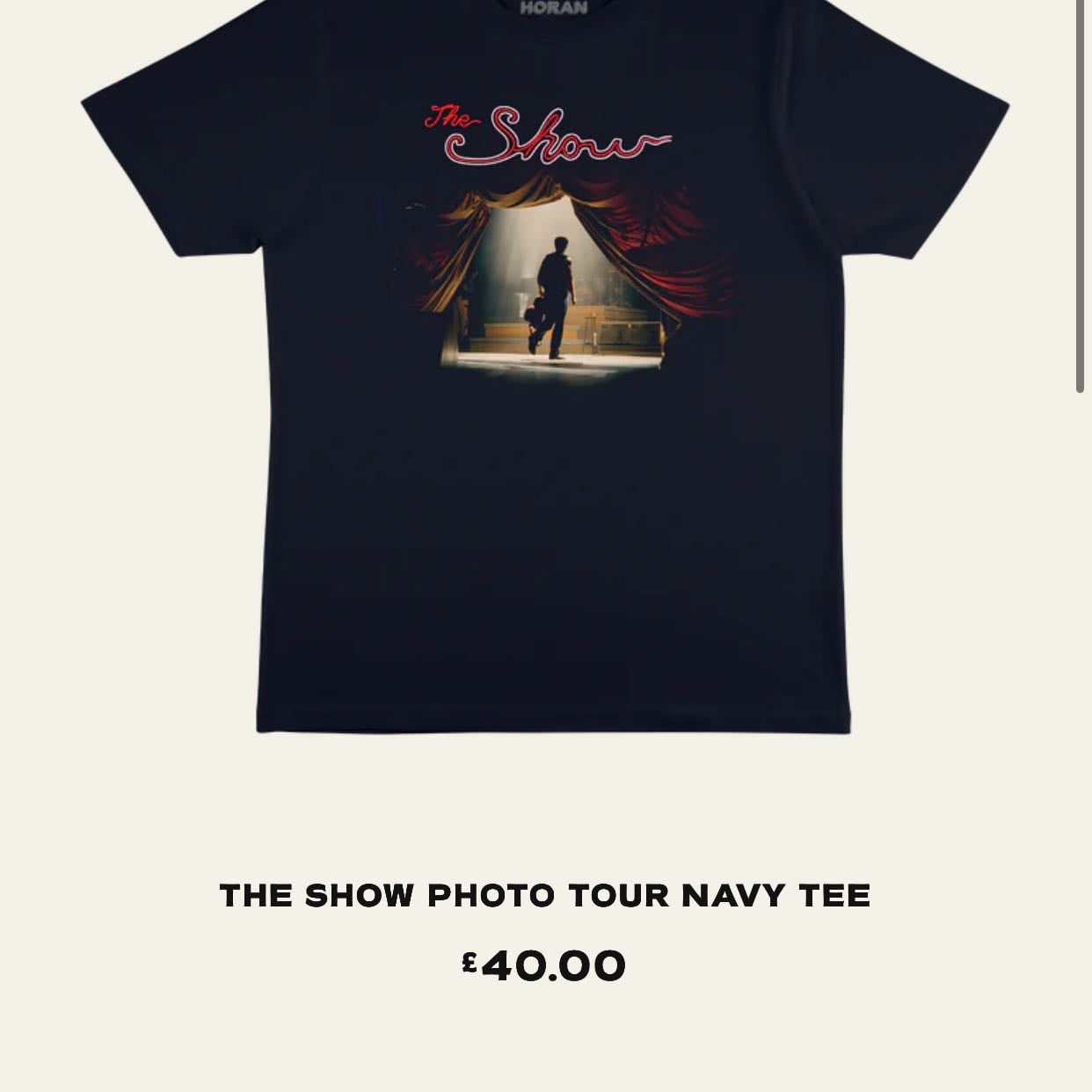 The Show Photo Tour Navy Tee