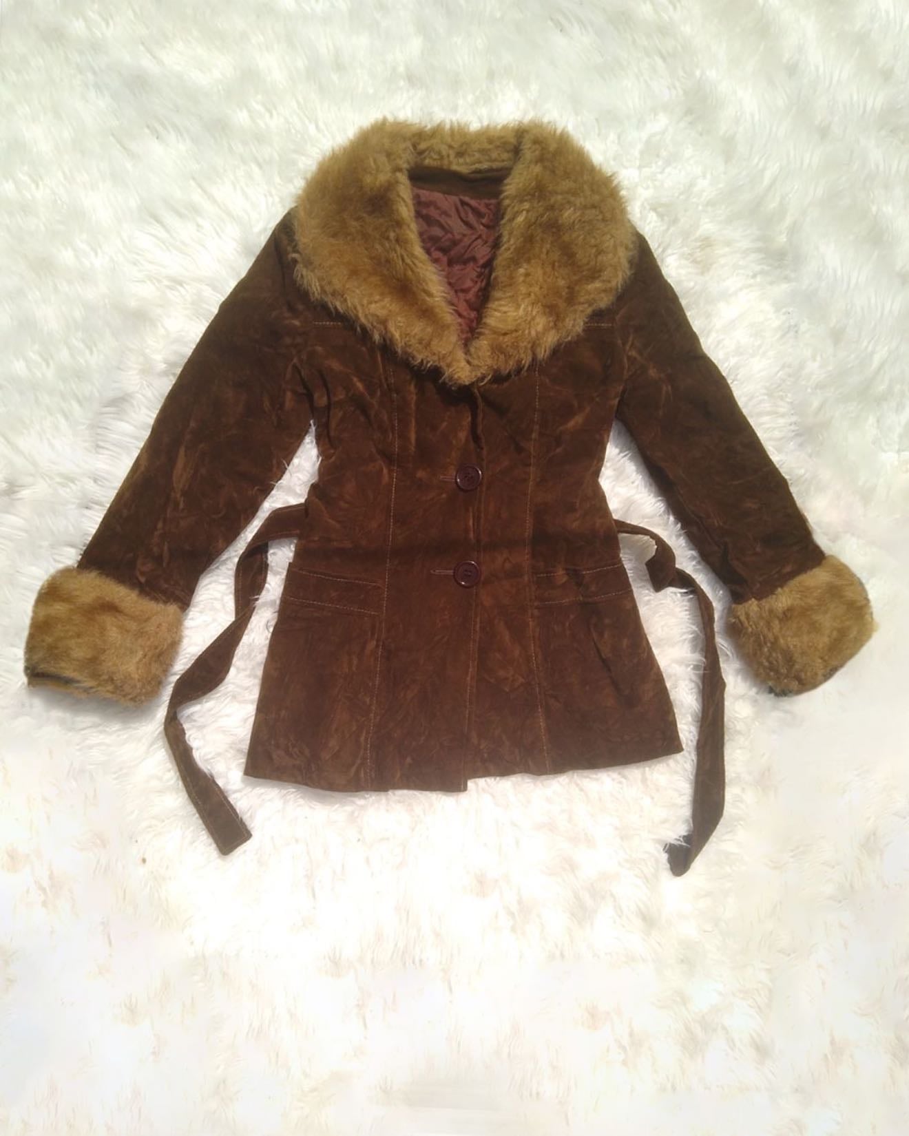 Shearling suede jacket