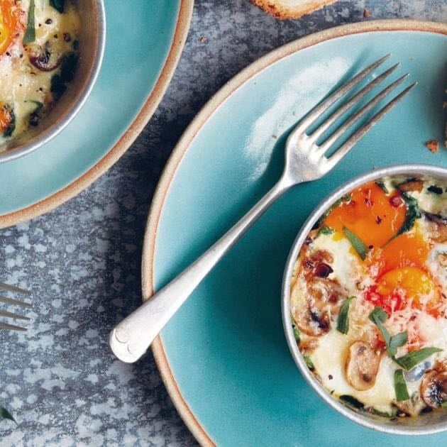 Baked Mushroom & Egg Ramekins
