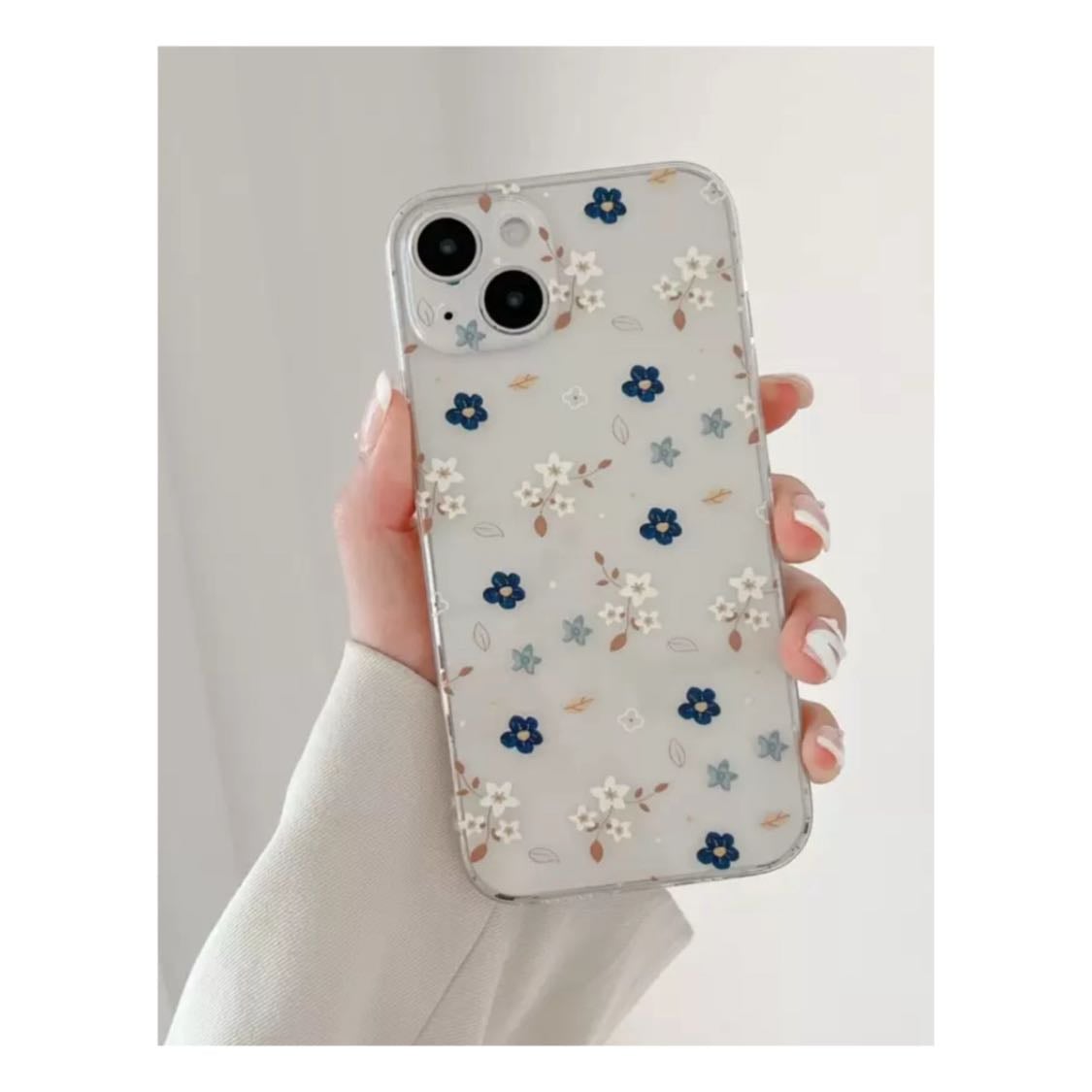 Funda transparente con estampado floral - 1,50 EUR