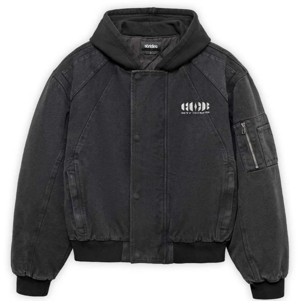 PUFFED BOMBER JACKET BLACK - de Strides