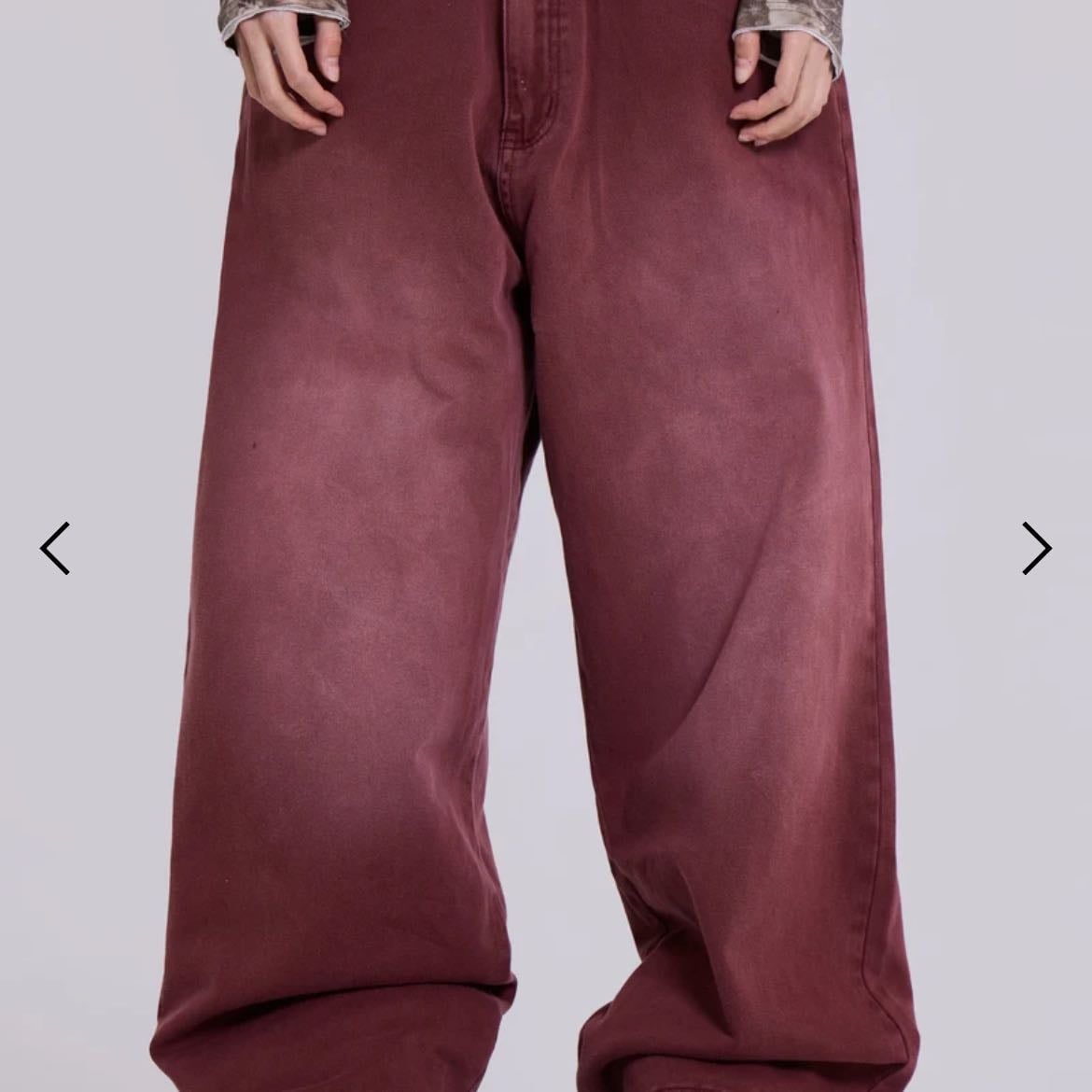 Burgundy Washed XL Colossus Jeans - de JadedLondon