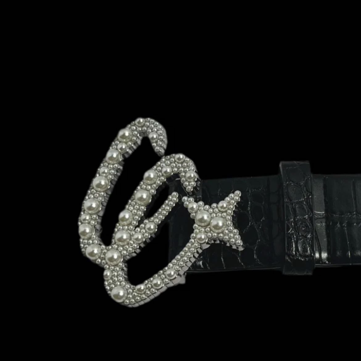 Croc Skin Belt Black ( FIRST RESTOCK TBD ) - de Chromecrossess