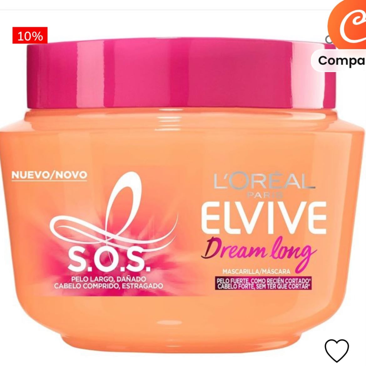 Elvive Dream Long Mascarilla S.O.S para Pelo Largo - de L’Oreal Paris