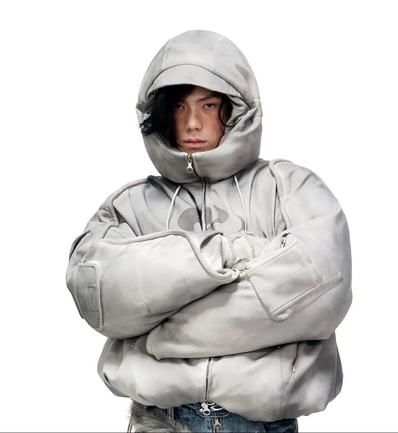 PERSONSOUL YUAN SYMBOL PUFFER JACKET - de PersonSoul