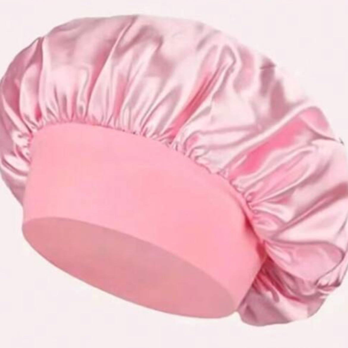 2 piezas Gorro de seda para dormir, gorros de satén, gorro de dormir con banda elástica suave de seda, envoltura de cabello de seda para cabello rizado (Negro Dorado) Decoración del hogar y el baño, v - de Shein