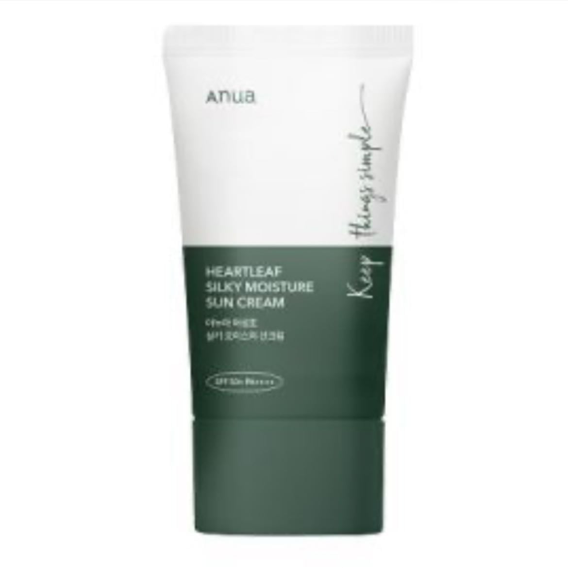 ANUA - Heartleaf Silky Moisture Sun Cream SPF50+ PA++++ - 50ml - de Anua
