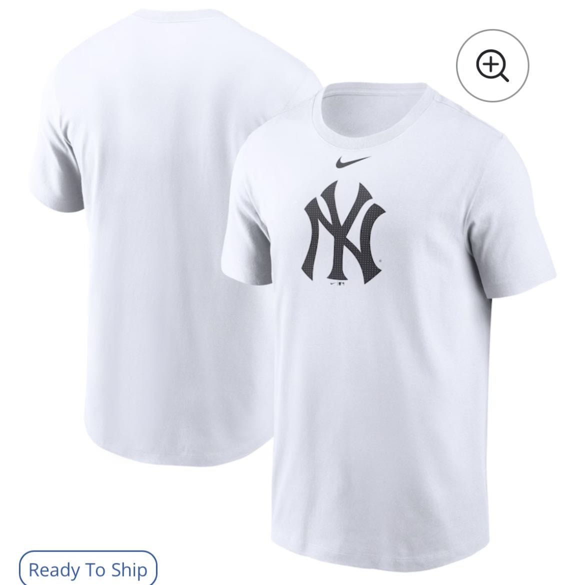 New York Yankees Nike Fuse Logo T-Shirt - White - de Nike x Nyy