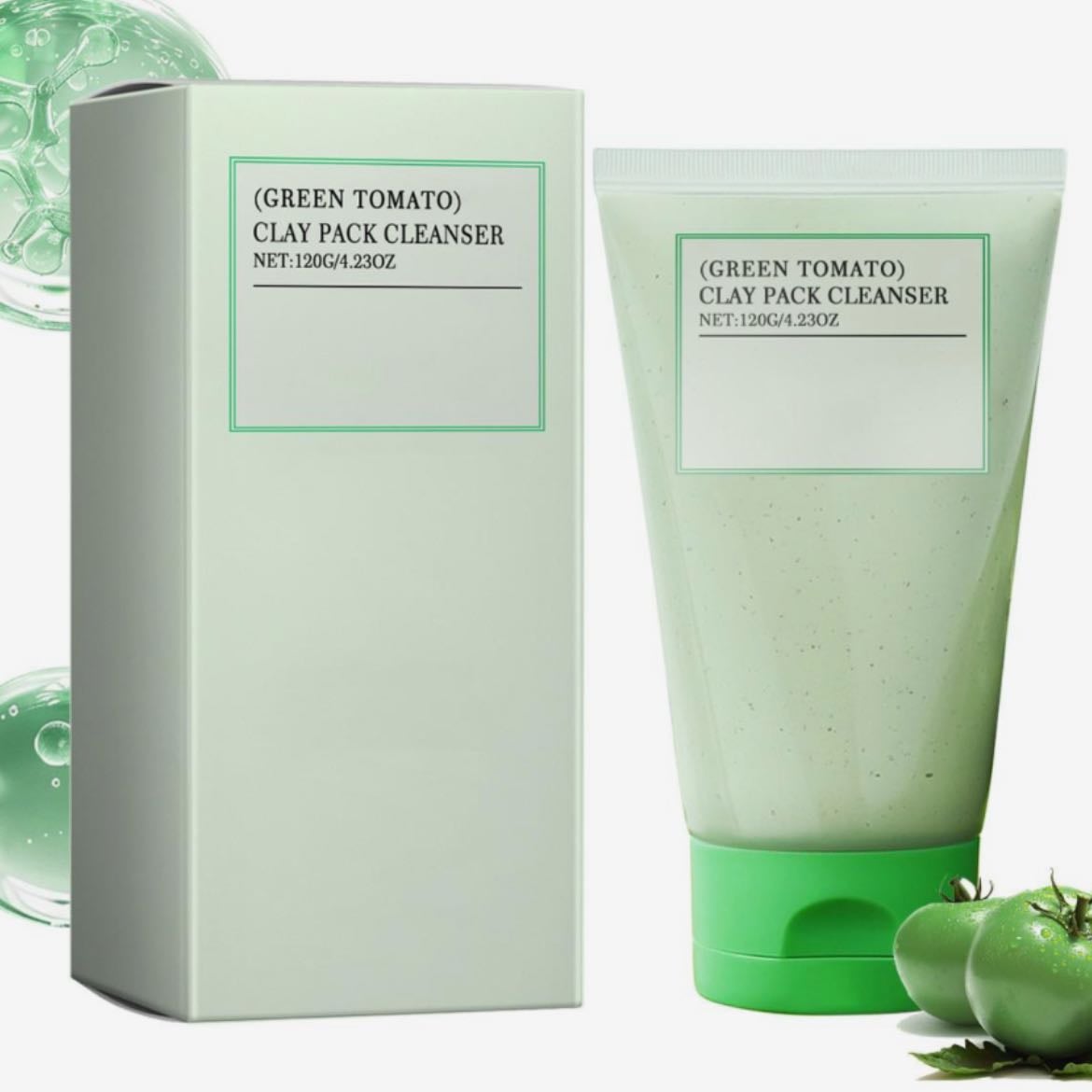 Fully Green Tomato Mask, Green Tomato Mask Cleanser, Moisturizing Cleanser Soothing Cleanser, Green Tomato Mask For All Skin - de Fully