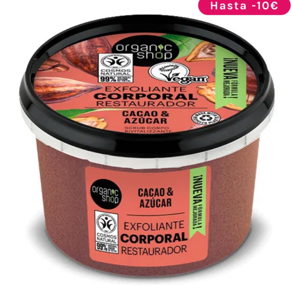 ORGANIC SHOP Body Scrub Belgian Chocolate | 250ML Exfoliante natural para exfoliar y limpiar los poros de la piel - de Organic Shop