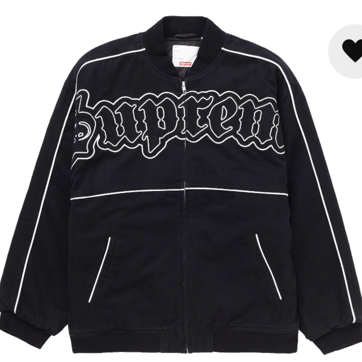 Chaqueta supreme twill old english varsity negro - de Supreme