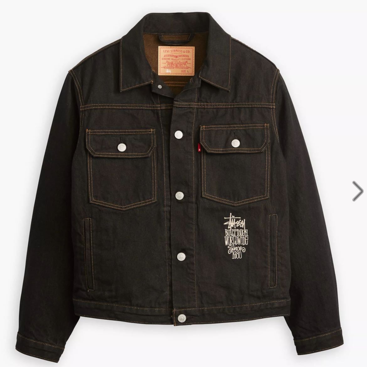 Stussy & Levi’s crispy rinse trucker jacket - de Stussy x Levi’s