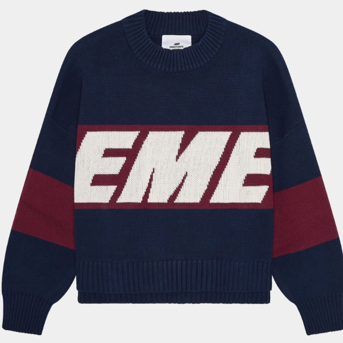 Thrill indigo knit sweater - de Emestudios