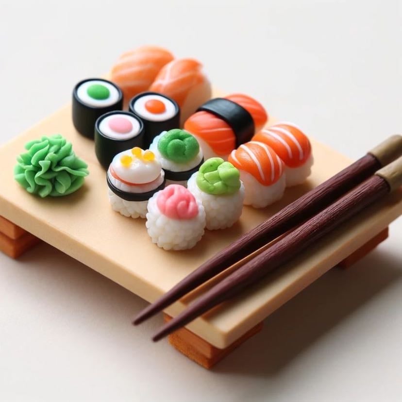 Hacer sushi de plastilina