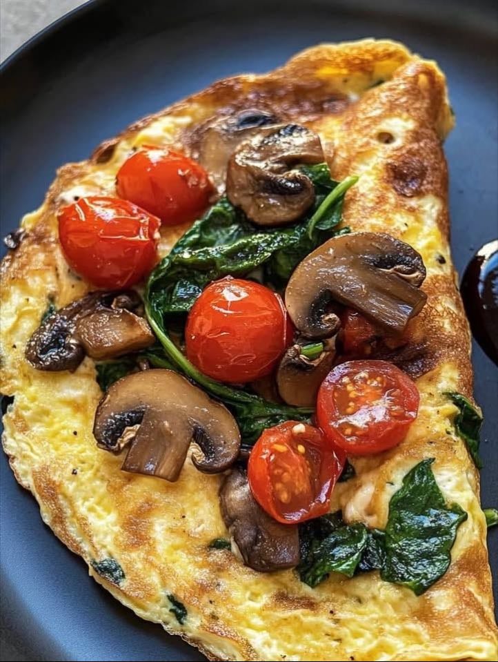 Egg and Tomato Omlette - Lunch / Brunch Ideas