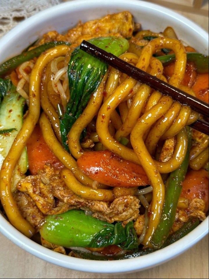 Udon, Honey Sesame Noodles - Quick Meal