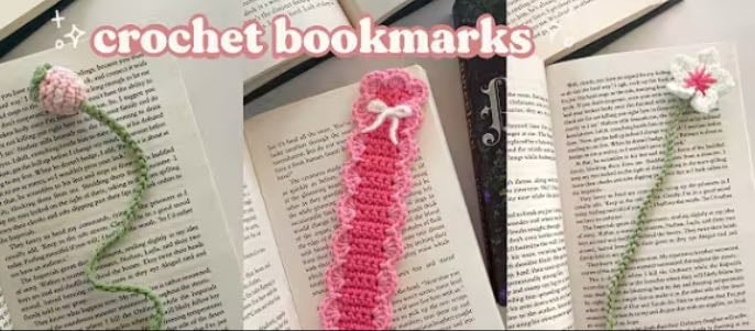 crochet bookmarks - YouTube
