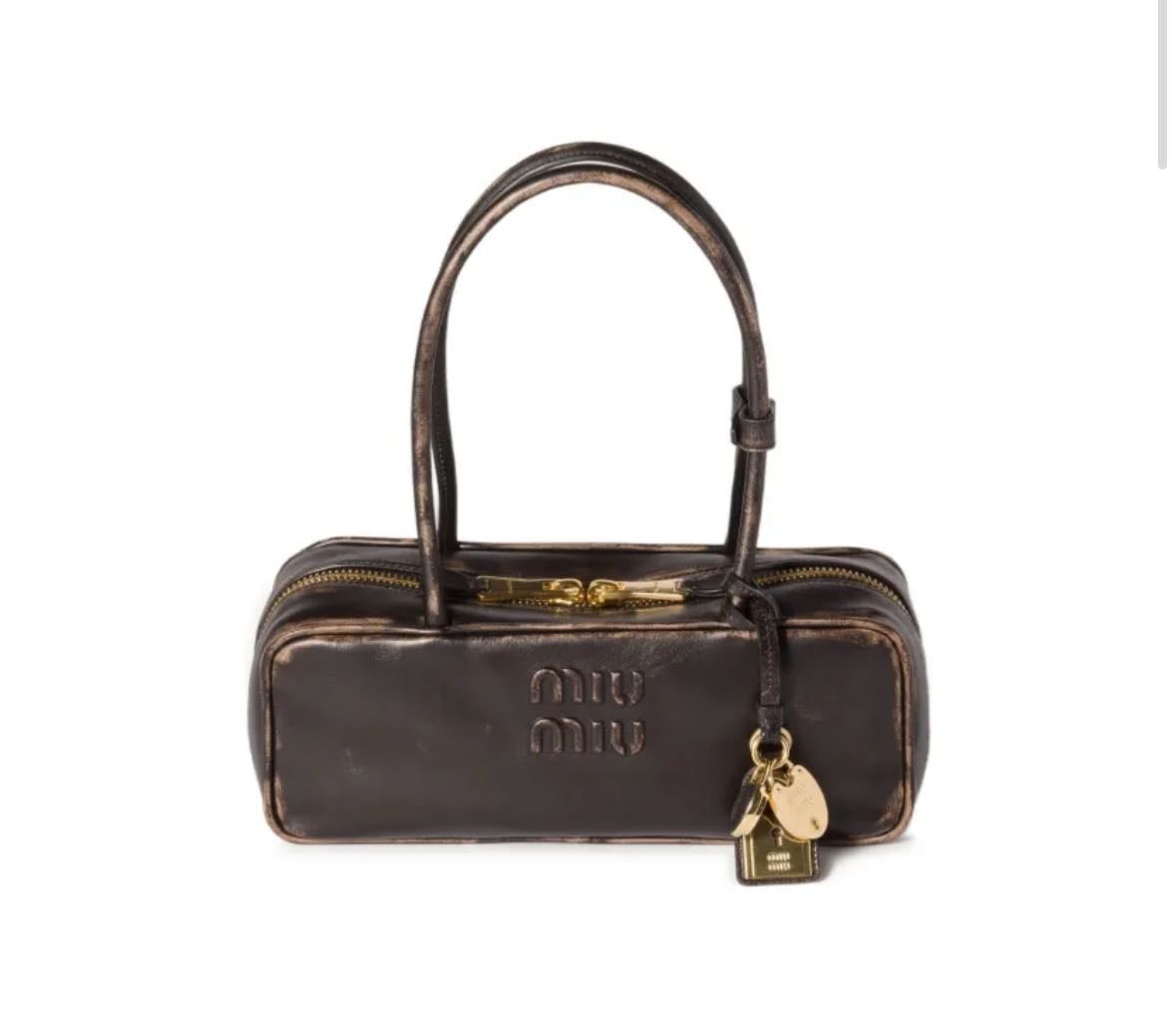 Bolsa Tote Beau com logo gravado - Miu Miu