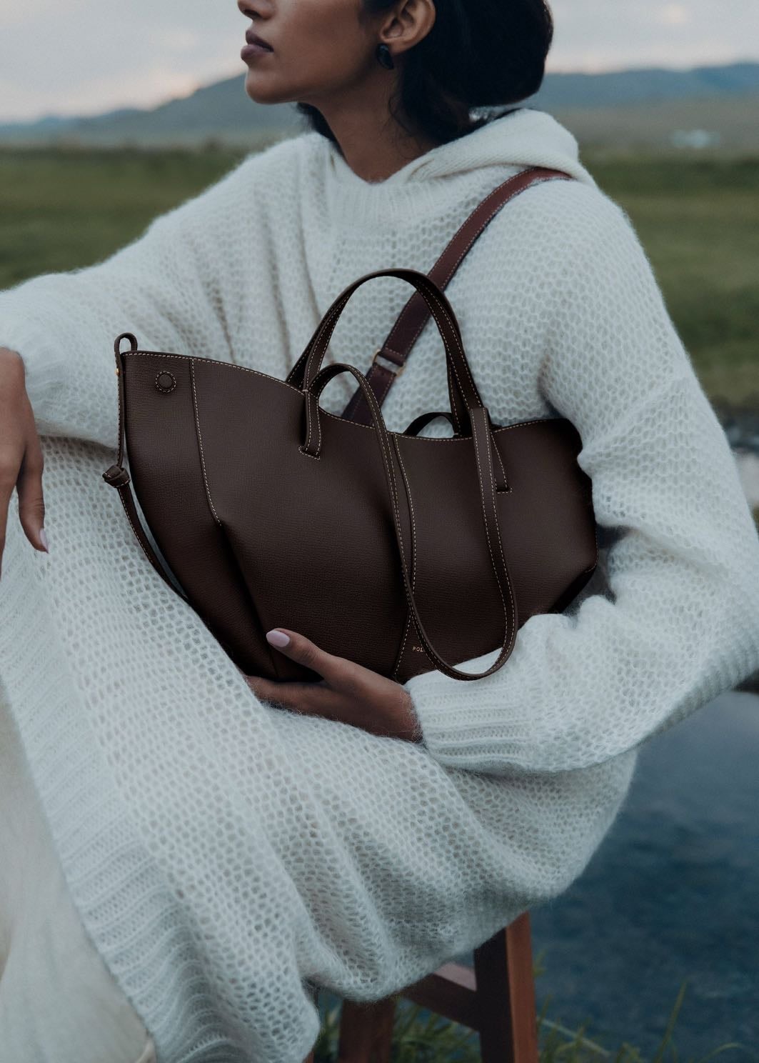 Polène cyme bag - Ébène
