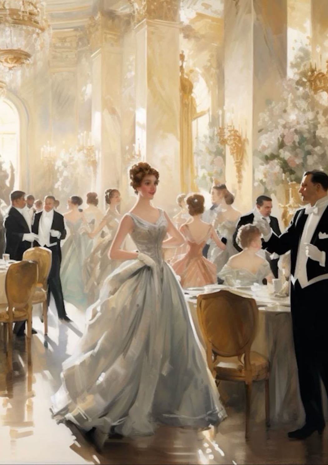 Attending a classic vintage ball