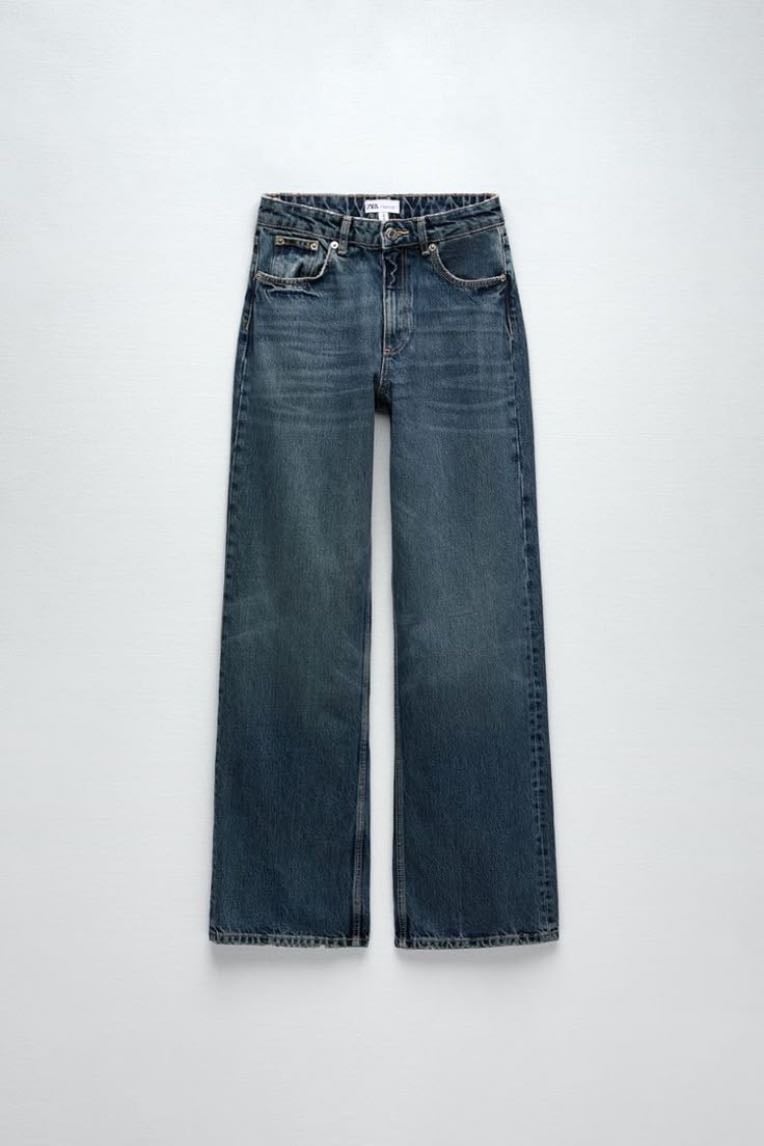 baggy dark blue jeans - low rise