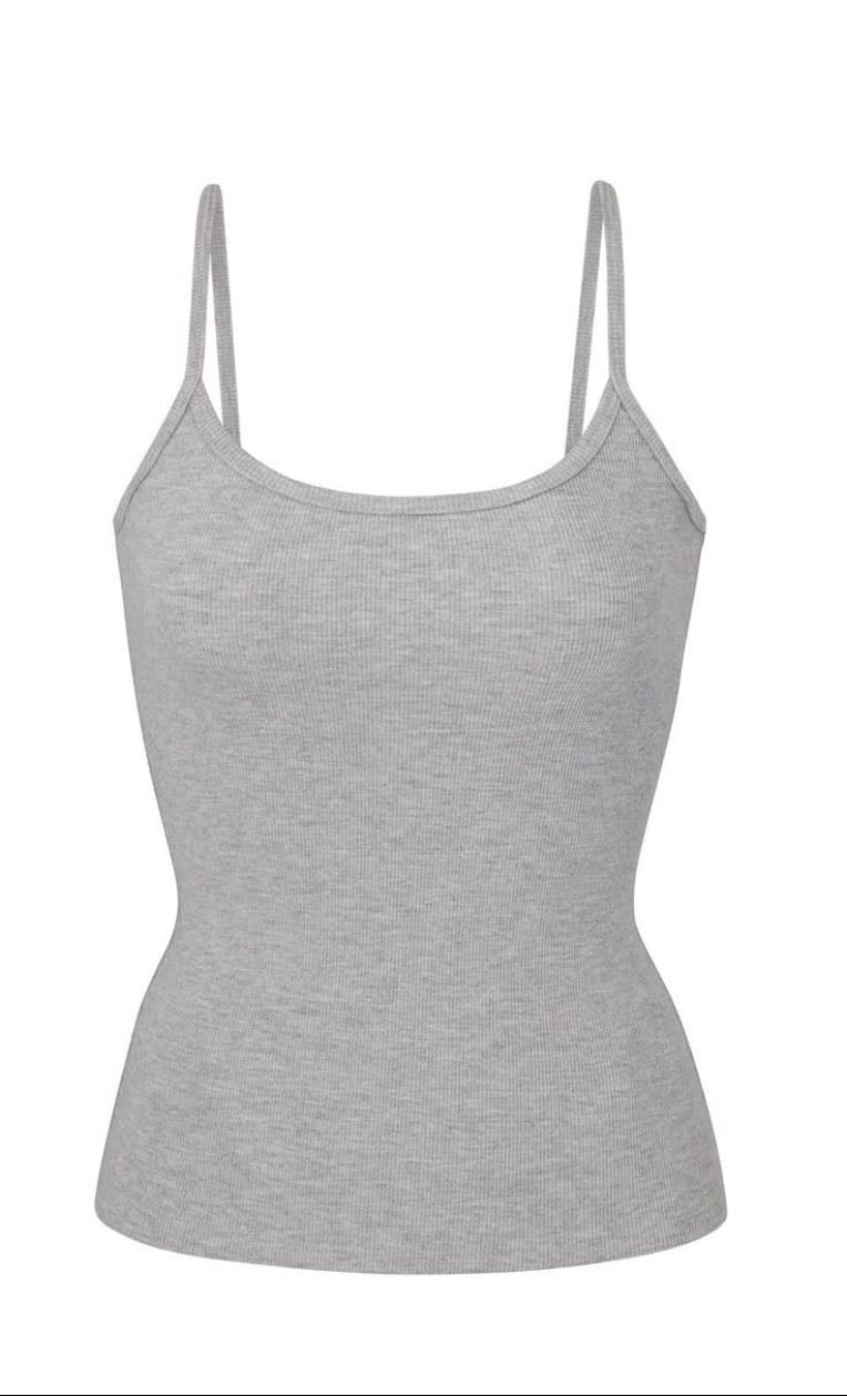 long fitted tank tops - belly button length