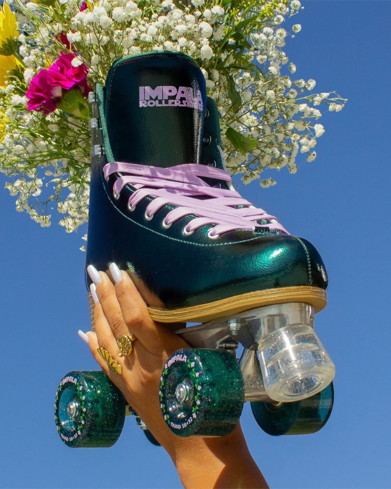 Impala emerald roller skates